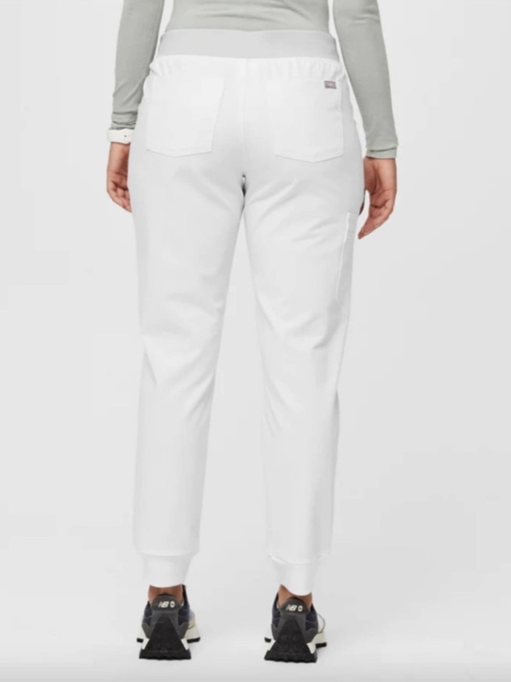 FIGS Women's Zamora Jogger Scrub Pant In Color Optic White - Picture 3 of 9